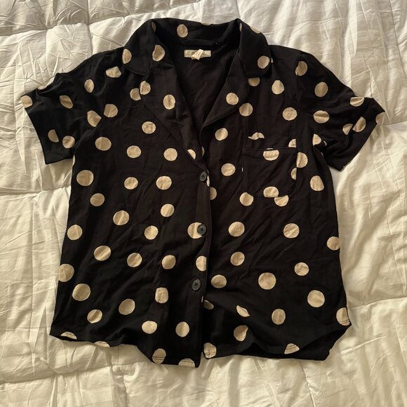 Madewell Polka Dot Pajama Top - Picture 2 of 3